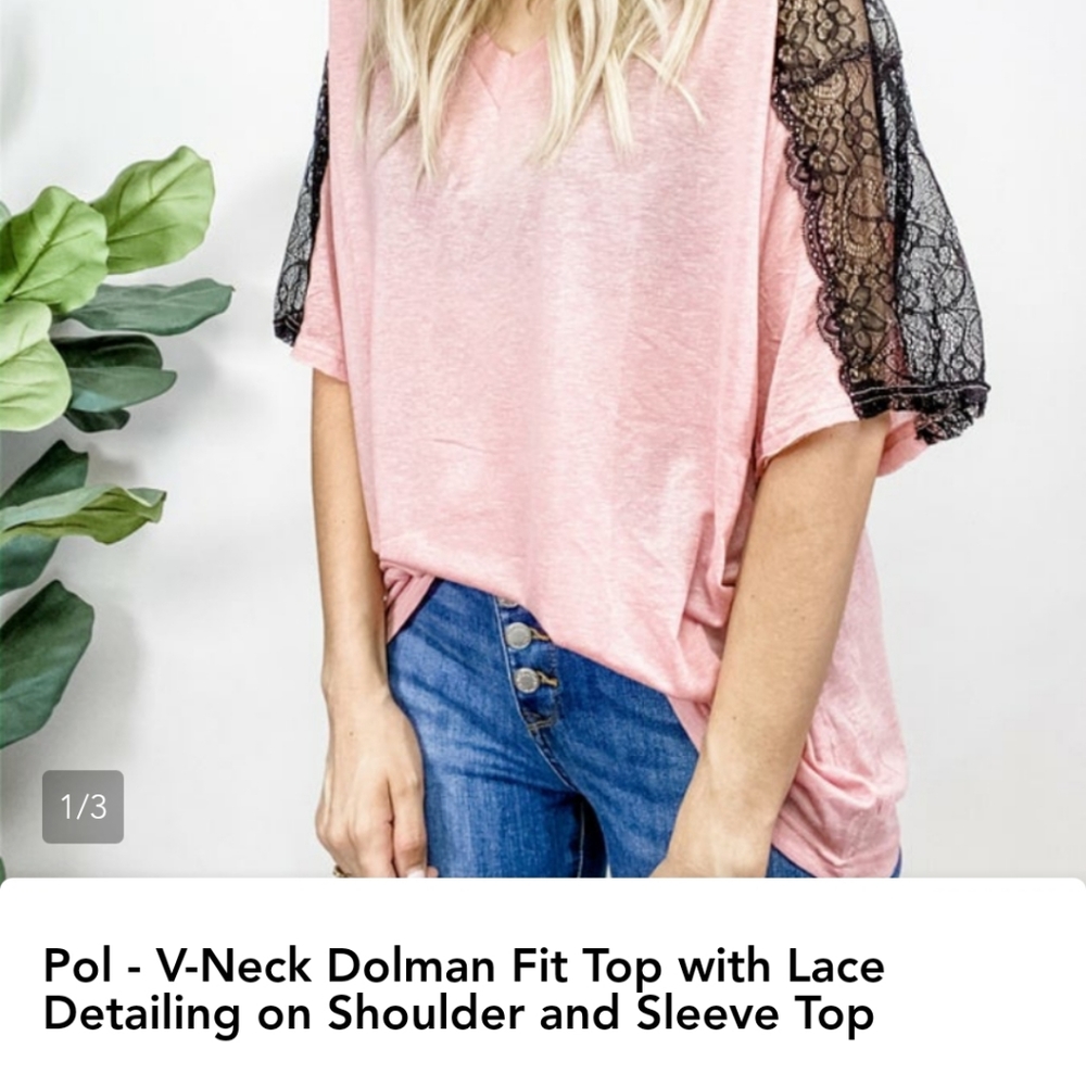 POL Pink w/ Black Lace Top